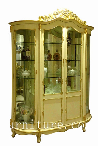 Wood china cabinet white corner china cabinet wall china cabinet glass cabinet FJ-108A