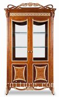 China cabinet vintage bassett china cabinet solid oak china cabinet FJ-128
