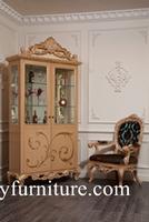 Antique Europe Style wooden furniture diningroom sets glass buffet cabinet AP-302