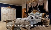 Neo Classical Bed Kingbed Solid wood Bed factory bedroom furniture high quality AA-301L