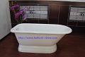 roll top in one side bath with pedestal