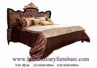 King Beds Europe classic bed royal luxury bed solid wood bed supplier Italy style TA-003