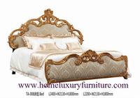 King Beds royal luxury bed solid wood bed supplier Italy style Europe classic bed TA-008