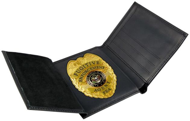 Leather Badge Holder Wallet ID Card