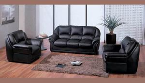 3 piece set leather sofa (1+1+3)