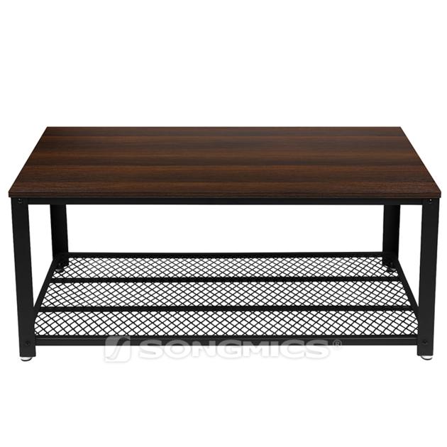 SONGMICS LCT61K Coffee Table Metal Legs Waterproof Scratch Resistant Industrial Style Storage Shelf