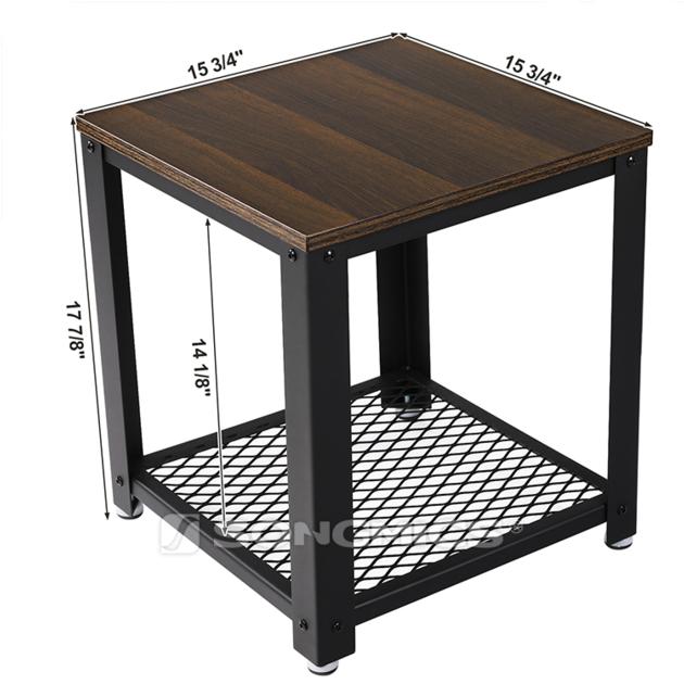 SONGMICS LET41K Metal Legs Side End