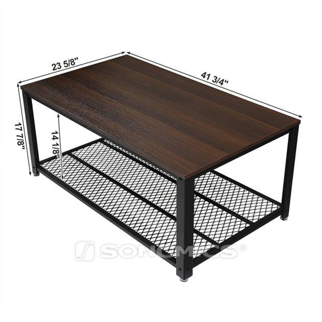 SONGMICS LCT61K Coffee Table Metal Legs