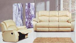 Beautiful leather sofa sets with adjustable function chair