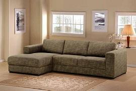 Fashion fabric long sofa