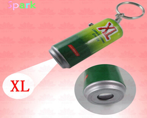 50*20mm projector logo can keychain led keychain projector keychain