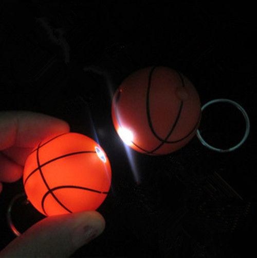 new type OEM design led projector ball keychain logo keychain