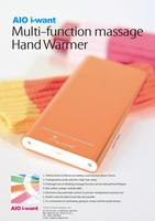 USB rechargeable massaging hand warmer