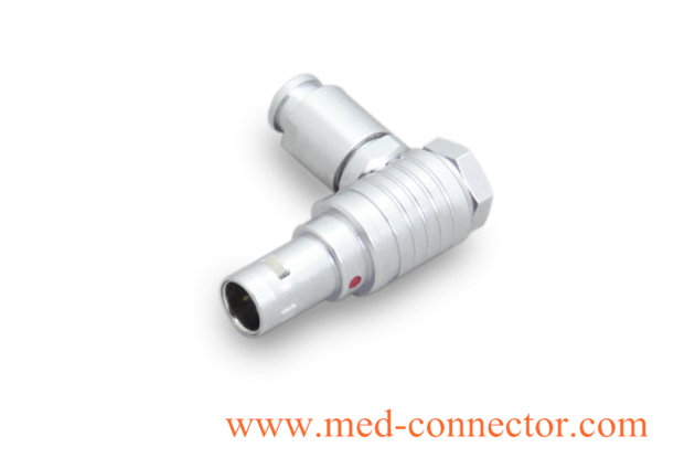 Metal push-pull connector elbow (90®) - compatible with Lemo B series FPG plug
