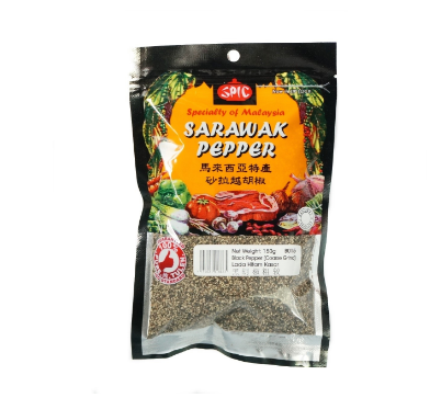 Sarawak Black Pepper Coarse Grind (Resealable Ziplock Bag)