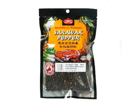 Sarawak Black Pepper Whole (Resealable Ziplock Bag)