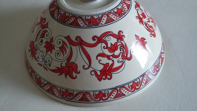 Red Carnival Porcelain Wash Basin