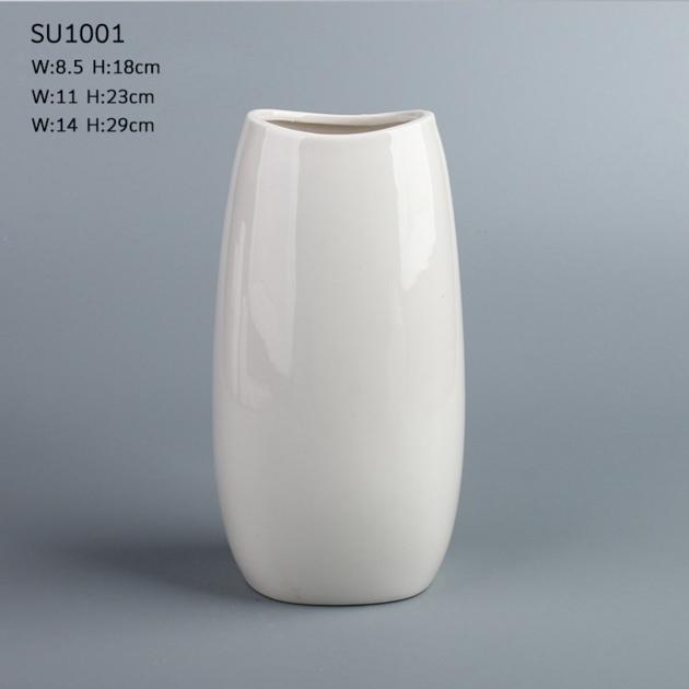 Wholesale ceramic vase white electroplating free sample factory