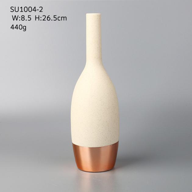 Wholesale Ceramic Vase White Electroplating Free