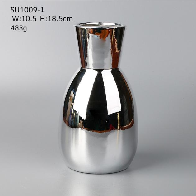 Wholesale Ceramic Vase White Electroplating Free