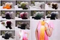 03Y Rabbit Fur Scarves Rabbit Fur Scarf Rabbit Fur Shawl With Flowers Fur 11 Colors 6 Piece/Lot