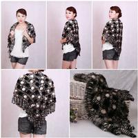 12Y Mink Fur Poncho Fur Cape Fur Scarves Mink Fur Scarf Mink Fur Wraps Fur Shawl Mink Knittde Poncho