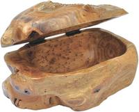 Uniquely Hand-made Carved Wooden Root Jewel Cases