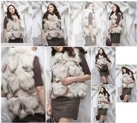 Women's Fox Fur Vest Fox Fur Coats Fox Fur  Jackets Fox Legs Fur Vests Z18