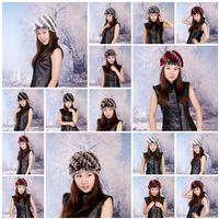 19Y Women's Fur Hat Rex Rabbit Fur Hat Fur Cap Fur Headgear Fur Chapeau 6 Colors 6 Piece / Lot