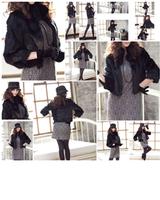 Women's Rabbit Fur Coats Rabbit Fur Coats Rabbit Fur Jackets Rabbit Fur Vests Z20 Black