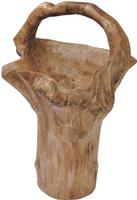 Naturally Hand-made Carved Wooden Root Tall Baskets