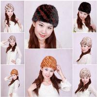 27Y Women's Fur Hat Mink Fur Hats Mink Fur Cap Mink Fur Headgear Fur Chapeau 4 Colors Sable Fur Hats