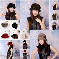 32Y Women's Fur Hats Mink Fur Hats Mink Fur Hat Mink Fur Cap Mink Fur Headgear Fur Chapeau 5 Colors