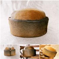 34Y Mustela Macrodon Fur Hats Sealskin Hats Fur Hats Fur Hat Mink Fur Cap Fur Headgear Gold