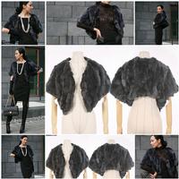 Women's Rex Rabbit Fur Poncho Rex Rabbit Fur Vests Coats Rex Rabbit Fur Jackets Z40 2Color