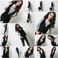 Women's Lambskin Vests Lamb Fur Vests Lamb Fur Caots Jackets Lambskin Coats Jackets Z53 Black