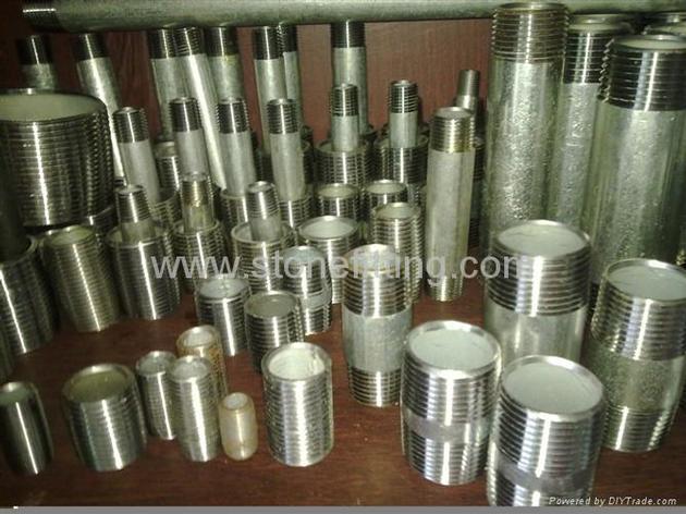 Galvanized pipe Nipple from seamless steel pipes carbon steel