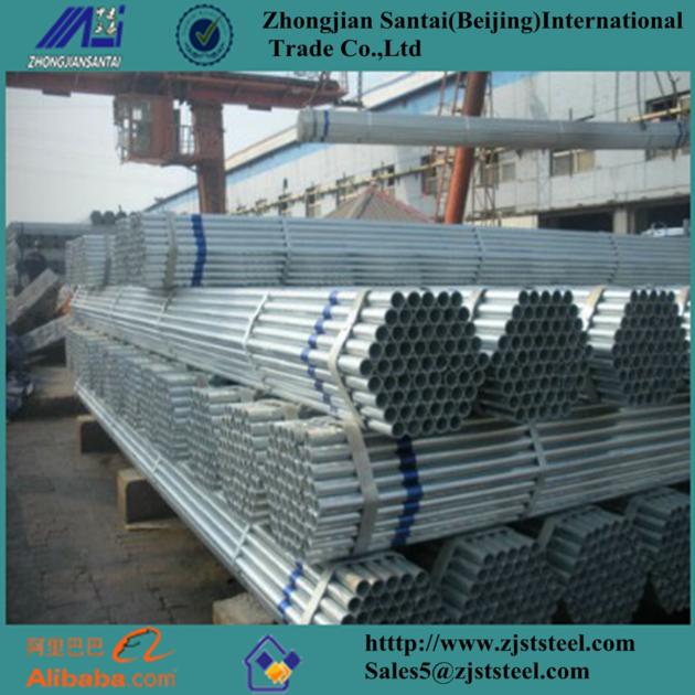 hot dipped galvanized steel pipe threading with socket