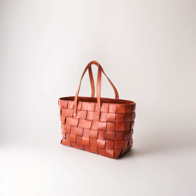 Stysion Handmade Italian Model Woven-Leather Box Tote Bag | Premium Quality B2B Leather Bags from In