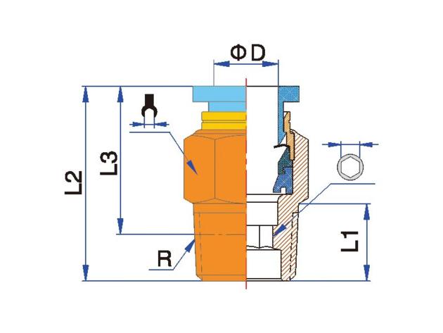 Pneumatic Connector One Touch Push To