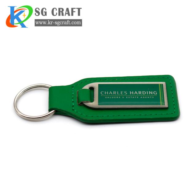 custom leather keychain