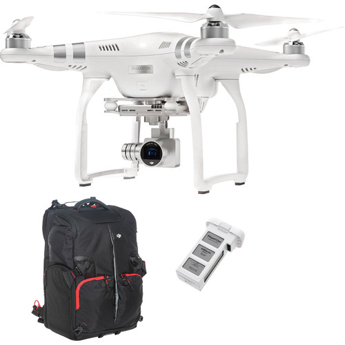 DJI Phantom 3 Advanced with 2.7K Camera and Battery Bundle with Backpack