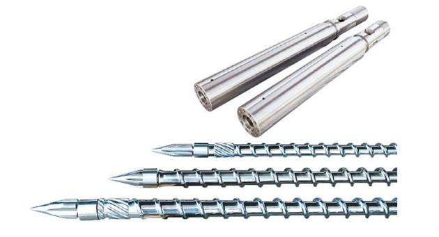 Injection screw and barrel