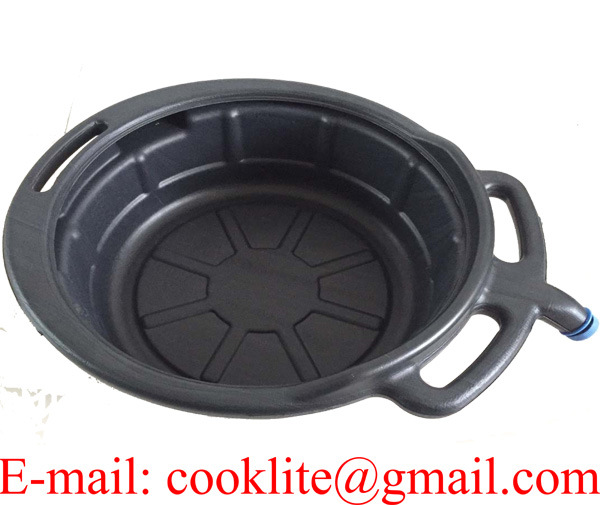 17L PE Plastic Oil Drain Pan Portable Drip Tray