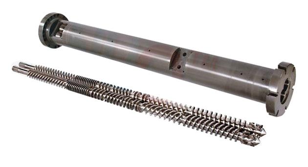 Parallel twin screw and barrel