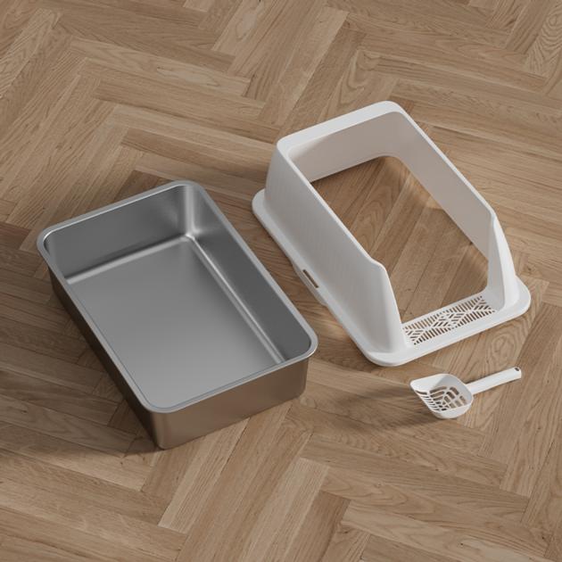 Enclosed Stainless Steel Cat Litter Box