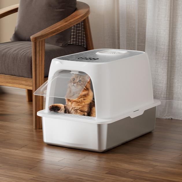 Deodorant Stainless Steel Cat Litter Box