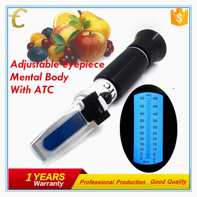 sugar refractometer 0-50% brix, portbale hand refractometer with ATC