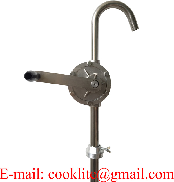 304 Stainless Steel Rotary Chemical Drum Pump with PTFE Seals