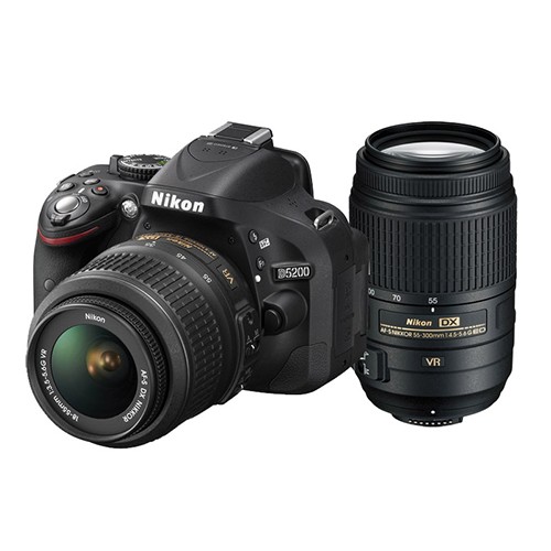 Nikon D5200 Kit with (18-55mm VR) (55-300mm VR) Lens Kit 